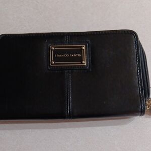 Franco Sarto Black Wallet with Gold Plaque